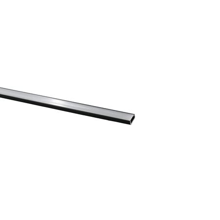 Aluminum profile BLACK 2m wall mounted for led strips max. W:12.4mm  L:2m W:16.1mm  H:6.05mm SET WITH 2 END CAPS and FROSTED COV