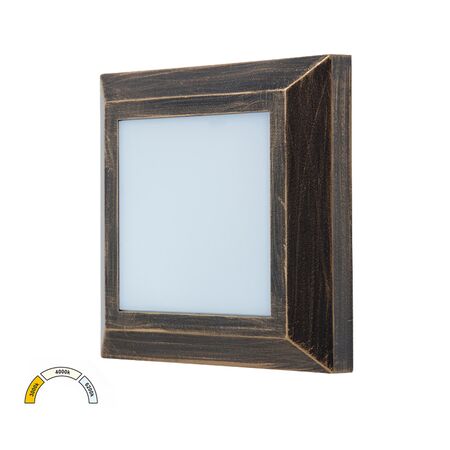 LED ΦΩΤΙΣΤΙΚΟ PC ΕΠΙΤΟIXO ΤΕΤΡΑΓΩΝ0 D125mm 4W CCT IP65 ΡΟΥΣΤΙΚ